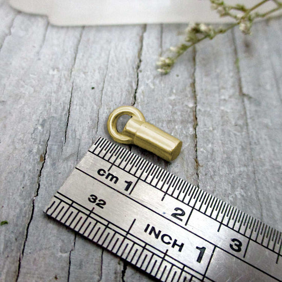 Tiny Solid 14K Gold Cylinder Urn Pendant for Cremation Ashes