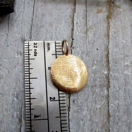 Small Fingerprint or Thumbprint Disc Charm for Baby, Child or Adult Fingerprint