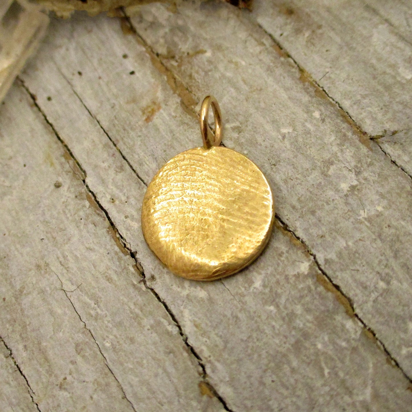 Small Fingerprint or Thumbprint Disc Charm for Baby, Child or Adult Fingerprint