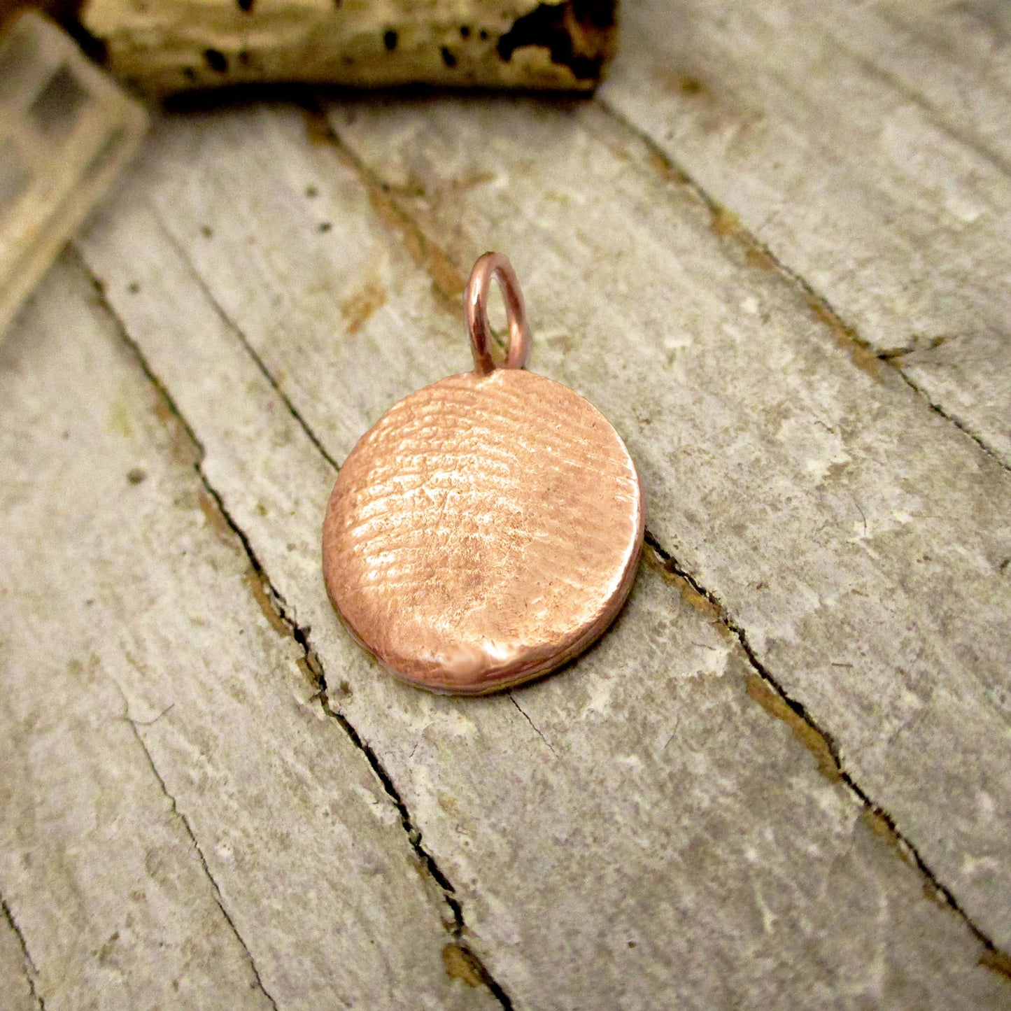 Small Fingerprint or Thumbprint Disc Charm for Baby, Child or Adult Fingerprint