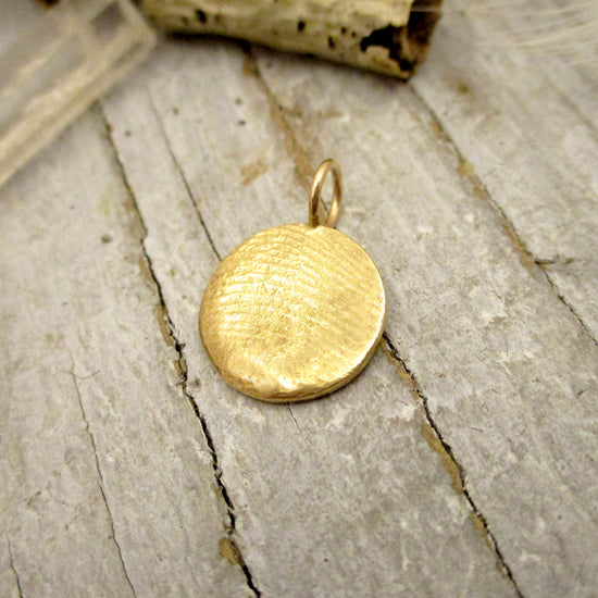 Small Fingerprint or Thumbprint Disc Charm for Baby, Child or Adult Fingerprint