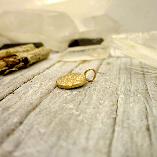 Your Dog's Nose Texture Impression Pendant in Solid Gold