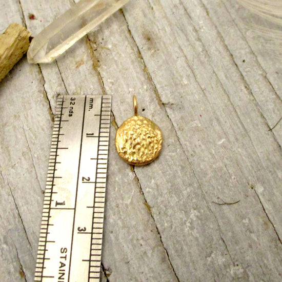 Your Dog's Nose Texture Impression Pendant in Solid Gold