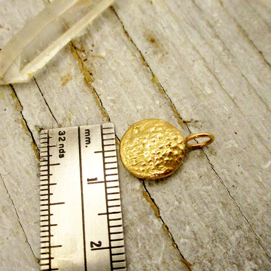 Your Dog's Nose Texture Impression Pendant in Solid Gold