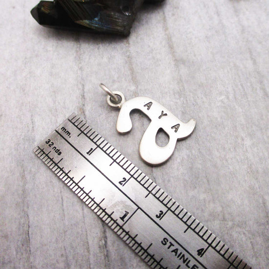 Sterling Silver Customizable Lowercase Letter 'a' Charm