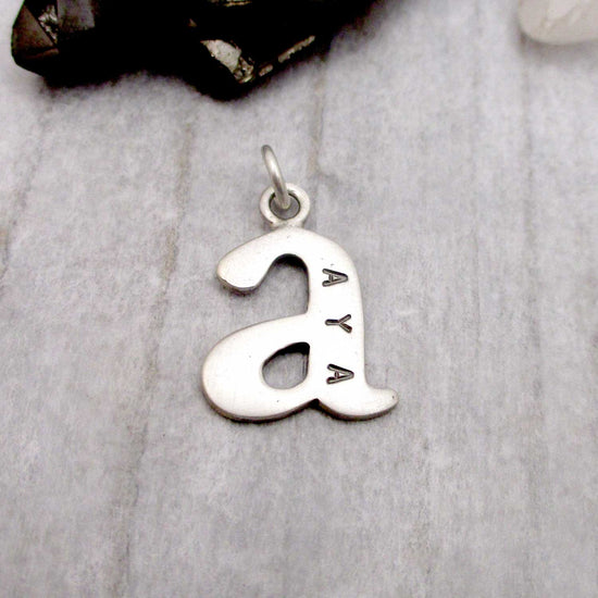 Sterling Silver Customizable Lowercase Letter 'a' Charm