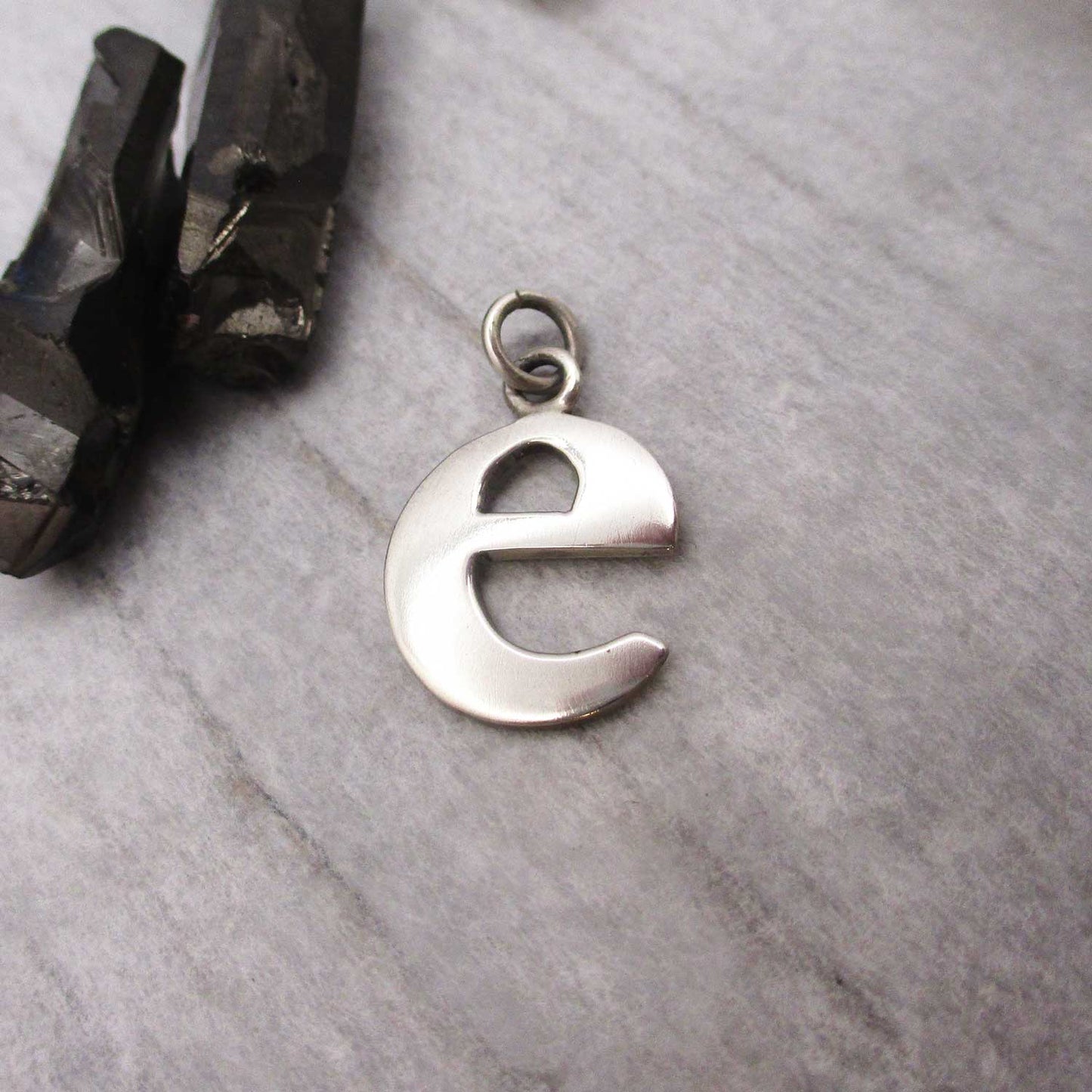 Sterling Silver Lowercase Letter 'e' Initital Charm