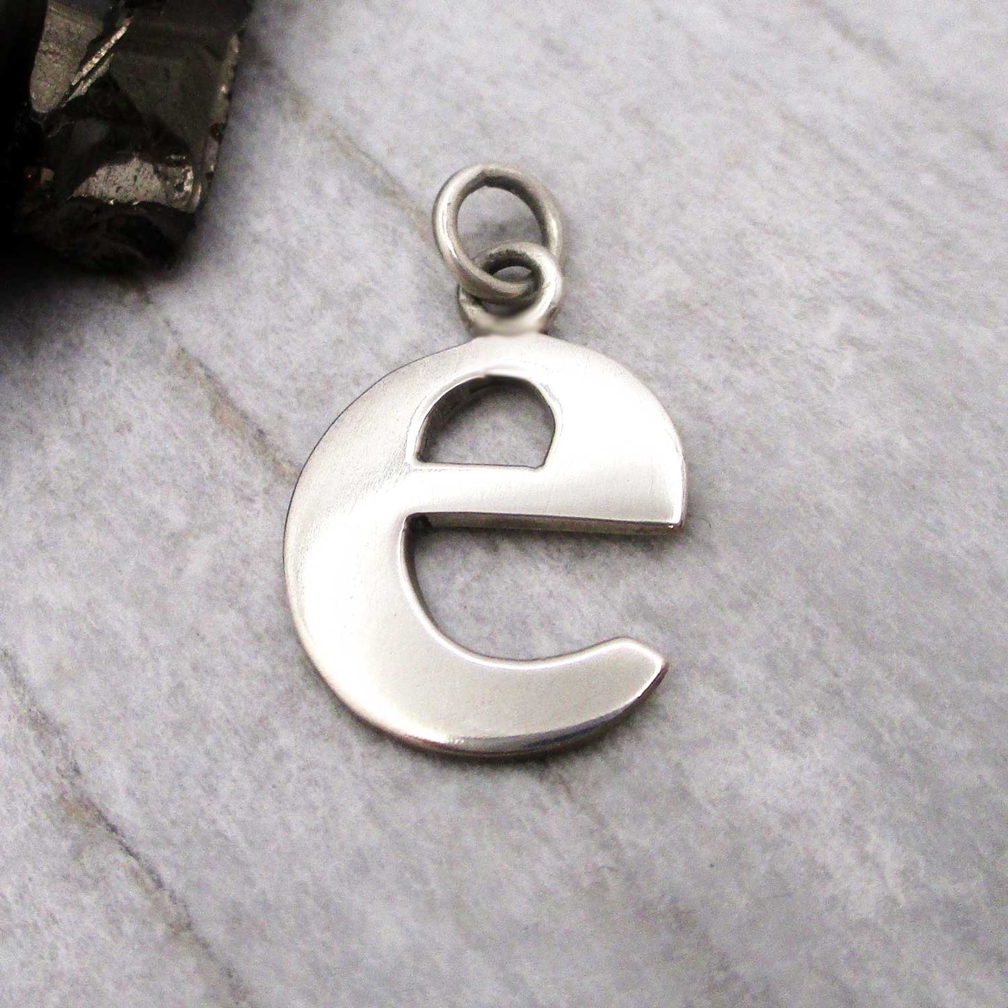 Sterling Silver Lowercase Letter 'e' Initital Charm