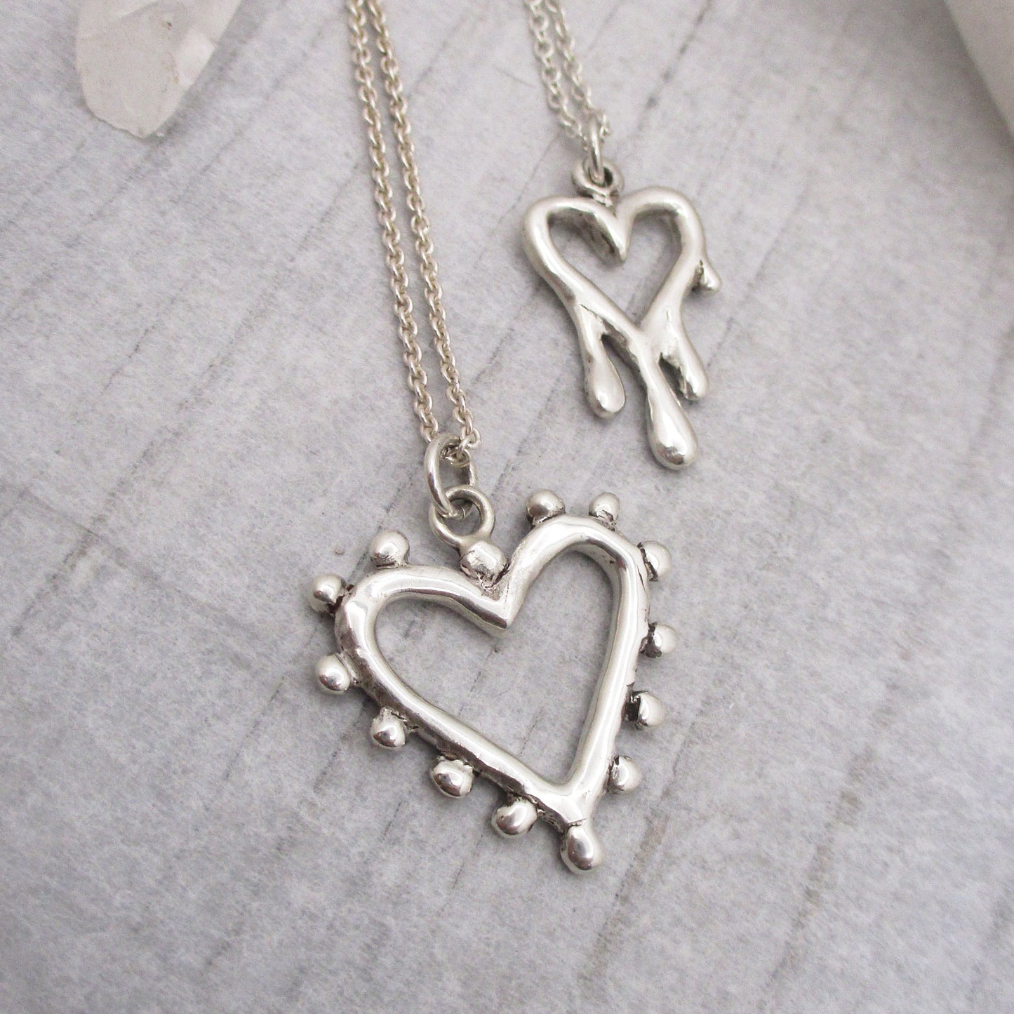 Handmade Valentine Heart Pendant in Sterling Silver