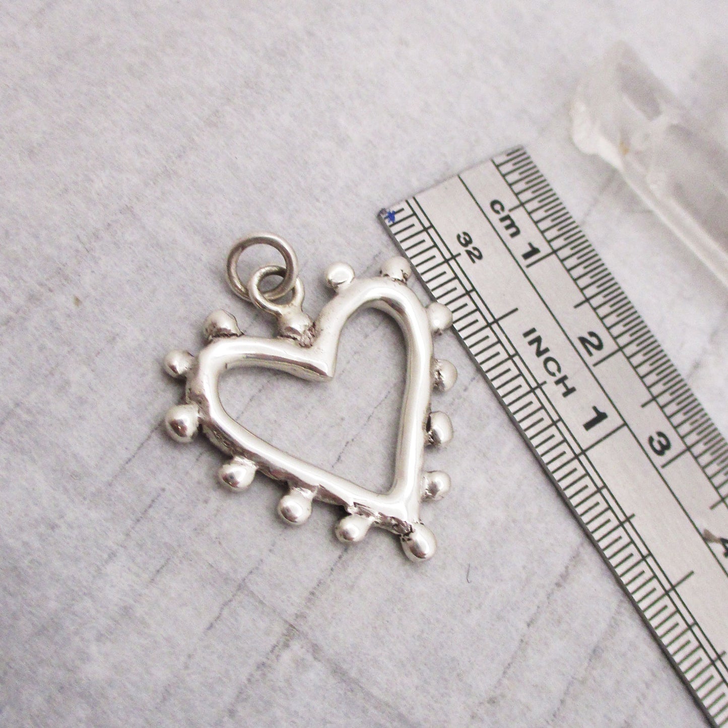 Handmade Valentine Heart Pendant in Sterling Silver