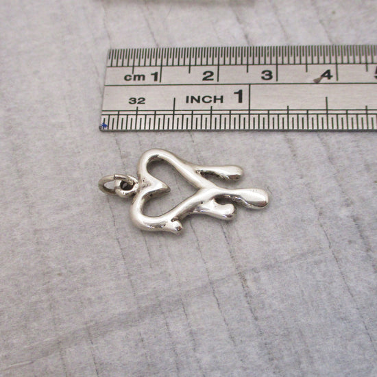 Melting Heart Pendant in Sterling Silver