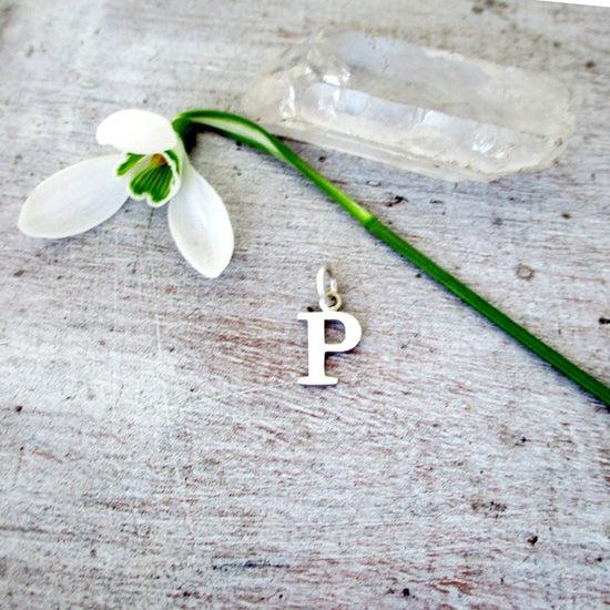 Capital Letter P Initial Charm in 14K Yellow, Rose or White Gold - Luxe Design Jewellery