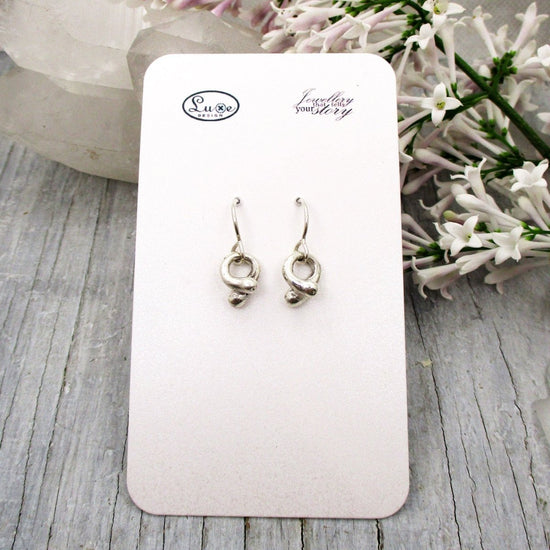 Fairy Bone Hug Hook Earrings in Sterling Silver - Luxe Design Jewellery