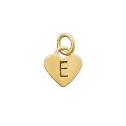 Gold Small Heart Initial Charm - Luxe Design Jewellery