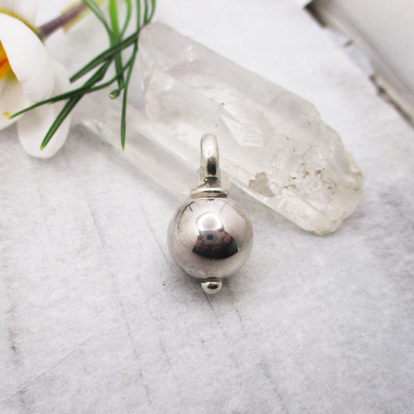 Sphere Pendant for Cremation Ashes Sterling Silver, Memorial Urn for Ashes, Cremation Urn Pendant Necklace, Holds Human or Pet Ashes,