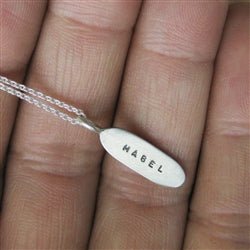 Silver Oval Name Charm - Luxe Design Jewellery