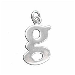 Sterling Silver Customizable Lowercase Letter 'g' Charm - Luxe Design Jewellery