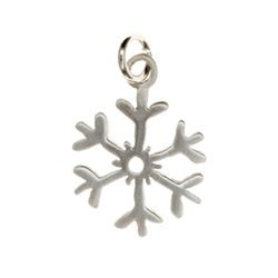 Sterling Silver Snowflake Charm - Luxe Design Jewellery