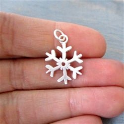 Sterling Silver Snowflake Charm - Luxe Design Jewellery