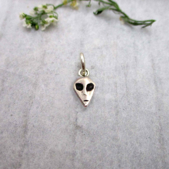 Tiny Alien Necklace in Sterling Silver - Luxe Design Jewellery