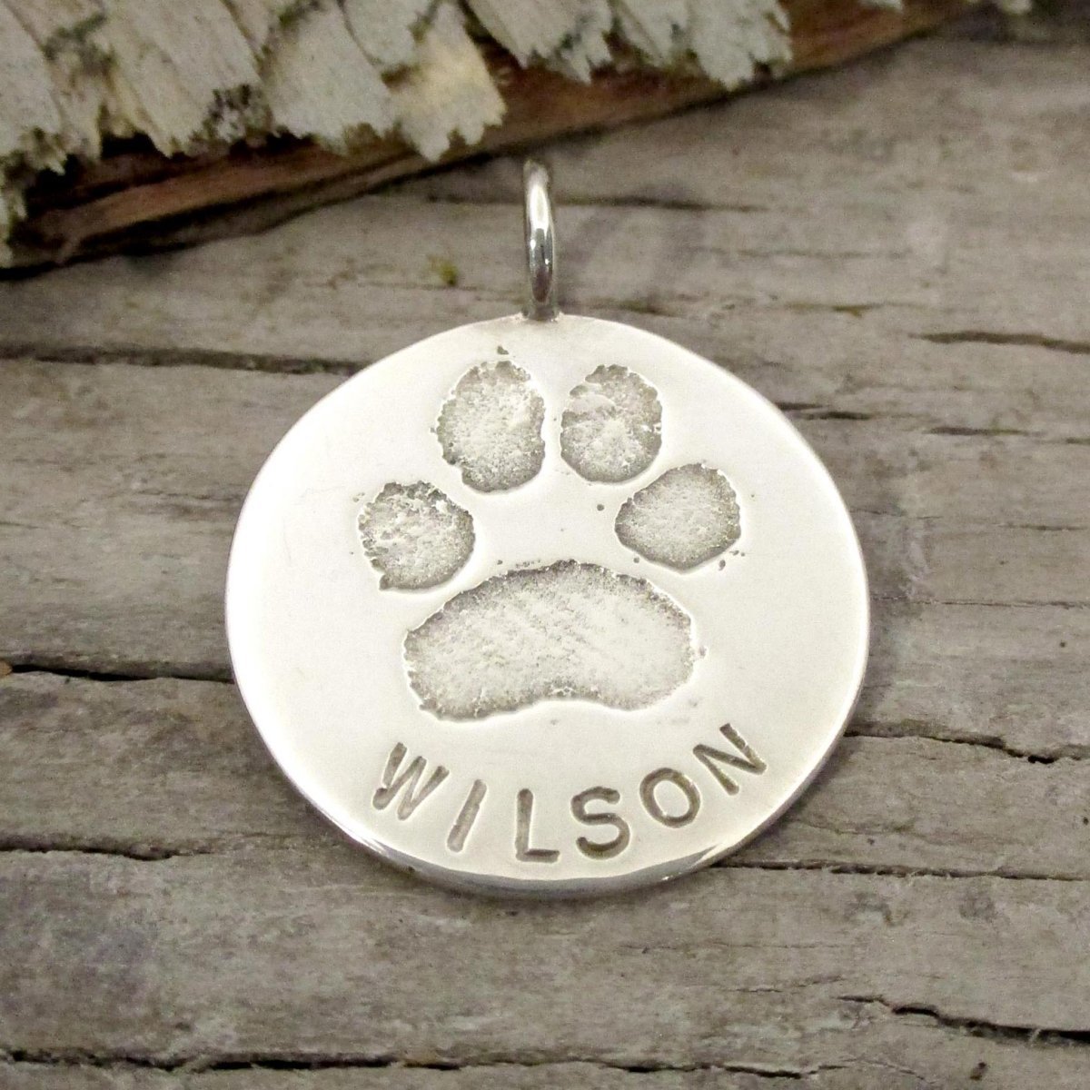 Your Dog's or Cat's Personalized Paw Print Pendant Large - Luxe Design Jewellery