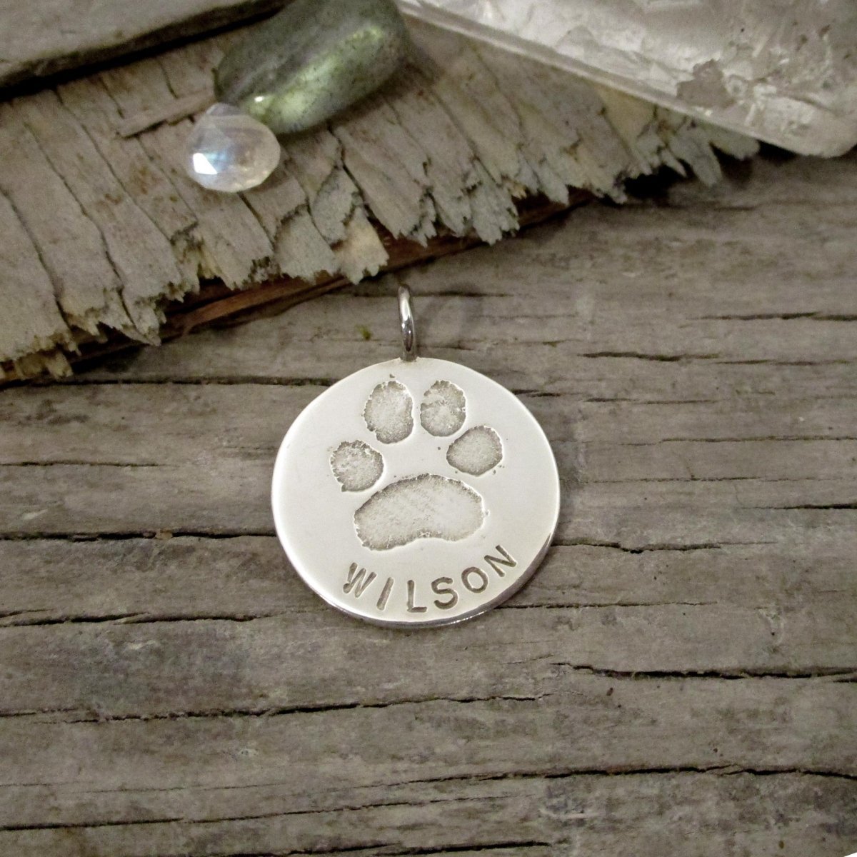 Your Dog's or Cat's Personalized Paw Print Pendant Large - Luxe Design Jewellery