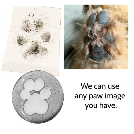 Your Dog's or Cat's Personalized Paw Print Pendant Large - Luxe Design Jewellery