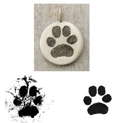 Your Dog's or Cat's Personalized Paw Print Pendant Large - Luxe Design Jewellery