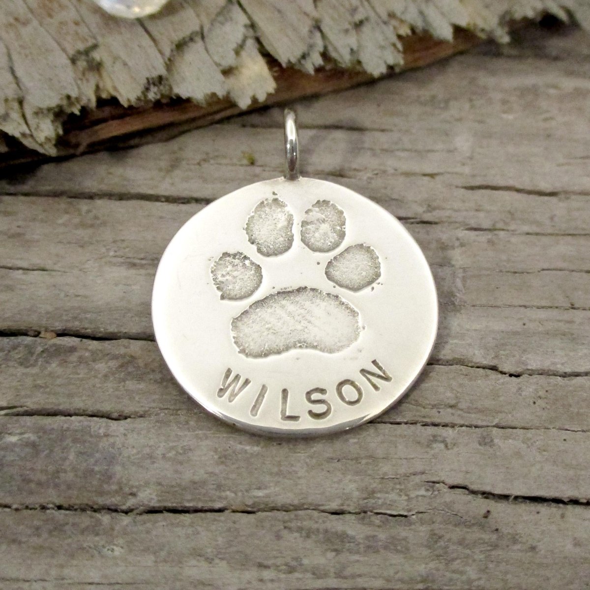 Your Dog's or Cat's Personalized Paw Print Pendant Large - Luxe Design Jewellery