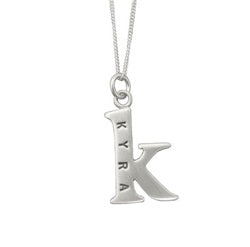 Sterling Silver Customizable Lowercase Letter 'k' Charm - Luxe Design Jewellery