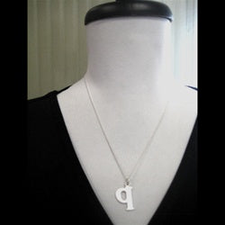 Sterling Silver Customizable Lowercase Letter 'q' Charm - Luxe Design Jewellery